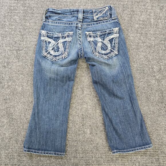 Big Star Sweet Womens 23 Blue Bootcut Ultra Low Rise Stretch Jeans - Picture 2 of 8
